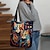 olcso Grafikus nyomtatott táskák-Női Teher Válltáska Vászon táska Poliészter Szabadtéri Bevásárlás Szabadság Nyomtatás Nagy kapacitás Összecsukható Könnyű Cica 3D