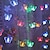 olcso LED szalagfények-napelemes pillangófüzér lámpák kültéri vízálló kerti lámpák 5m 20led 6,5m 30led 8 mód világítás karácsonyi újév esküvői buli ünnep terasz terasz erkély pázsit kültéri dekoráció