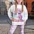 cheap Girl&#039;s 3D Sets-Girls&#039; 3D Unicorn Sweatshirt &amp; legging Set Long Sleeve 3D Print Fall Winter Active Fashion Daily Polyester Kids 3-12 Years Crew Neck Outdoor Date Vacation Regular Fit