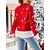 cheap Sweaters &amp; Cardigans-Women&#039;s Ugly Christmas Sweater Jumper Chunky Knit Patchwork Regular Crew Neck Animal Party Christmas Stylish Casual Drop Shoulder Fall Winter Black Red S M L