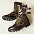 cheap Work Boots-Men&#039;s Boots Motorcycle Boots Retro Work Boots Walking Casual Daily PU Comfortable Booties / Ankle Boots Loafer Brown Army Green Grey Spring Fall