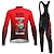 abordables Conjuntos de ropa para hombre-21Grams Hombre Maillot de ciclismo con culotte largo Tirantes Manga Larga MTB Bicicleta Montaña Ciclismo Carretera Invierno Rojo Azul Verde Menta Graphic Bicicleta Secado rápido Dispersor de humedad