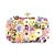 cheap Clutches &amp; Evening Bags-Women&#039;s Evening Bag Clutch Bags Polyester Party Party / Evening Bridal Shower Flower Floral Print Rainbow Black Yellow