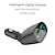 cheap Car Charger-Car Charging Plug 90 Degree Rotation USB QC3.0PD 2 Ports Fast Charging Adapter With Battery Voltage Monitor For 12-24V Auto