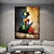 cheap People Paintings-Hand Painted Abstract Painting Texture Girl Original Oil Paintings on Canvas as Personalized Gift Modern Wall Decor Fashion Girls Rolled Canvas (No Frame)