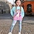 cheap Girl&#039;s 3D Sets-Girls&#039; 3D Unicorn Sweatshirt &amp; legging Set Long Sleeve 3D Print Fall Winter Active Fashion Daily Polyester Kids 3-12 Years Crew Neck Outdoor Date Vacation Regular Fit