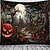 voordelige halloween wandtapijten-halloween decoraties tapestry jack o lantaarn pompoen decor kunst aan de muur groot hangend tapijt muurschildering decor foto achtergrond deken gordijn thuis slaapkamer woonkamer skelet dood