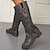 Χαμηλού Κόστους Γυναικείες Μπότες-Γυναικεία Μπότες Μπότες Slouchy Μεγάλα Μεγέθη Μπότες Ιππασίας ΕΞΩΤΕΡΙΚΟΥ ΧΩΡΟΥ Καθημερινά Συμπαγές Χρώμα Μπότες Μέχρι το Γόνατο Χειμώνας Επίπεδο Τακούνι Στρογγυλή Μύτη
