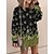 cheap Spring&amp;Autumn Dress-Women&#039;s Casual Dress Sweatshirt Dress Warm Fashion Mini Dress Crew Neck Outdoor Vacation Going out Floral Print Loose Fit Yellow Pink Blue S M L XL XXL
