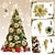 voordelige Krukken, Guirlandes en Swags-50 stuks rode poinsettia bloem kunstmatige kerst decor, glitter poinsettia kerstboom bloem decoratie, diy xmas krans decor