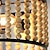 お買い得  シーリングライト調光可能タイプ-木製ビーズシャンデリアボヘミアン照明器具素朴な農家のセミフラッシュマウントシーリングライト寝室廊下キッチンリビングルーム用ヴィンテージシャンデリア-ブラック 32x32x22cm(13x13x9inch)