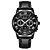 cheap Quartz Watches-Men Quartz Watch Retro Vintage Luxury Digital dial Three Time Zones LED Back Light Waterproof Leather Watch