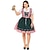 cheap Oktoberfest Outfits-Plus Size Oktoberfest Traditional German Beer Girl Costume Dirndl Blouse Trachtenkleider Apron  3PCS Munich Bavarian Costume With Wig