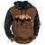 cheap Men&#039;s Hoodies-Graphic Prints Cow Cowboy Daily Classic Casual 3D Print Men&#039;s Holiday Going out Streetwear Hoodie Pullover Hoodies Black Brown Khaki Hooded Long Sleeve Spring &amp;  Fall Print Designer