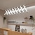 abordables Suspension-Lustre LED lampe d&#039;éclairage 10 tête lumière neutre or argent acrylique métal luminaire intérieur pour salon chambre 110-240v