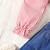 tanie Zestawy-2 elementy Dzieci Dla dziewczynek Jednokolorowe Wiązanie Sukienka garnitury Zestaw Długi rękaw Moda Szkoła 7-13 lat Jesień Rumiany róż
