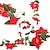 preiswerte Künstliche Pflanzen-Weihnachtsdekoration, 2 m, künstliche Rattan-Weihnachtsdekoration, rote Blume, Rattan-Festival-Ornament