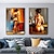 billige Portrætter-sæt med 2 abstrakte nøgen sexede kvinder oliemaleri på væggen håndlavet moderne vægkunst lærred billede til stuen boligindretning rullet lærred (ingen ramme)