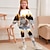 abordables ensembles 3d de fille-Fille 3D Chat Sweat &amp; legging Set manche longue 3D effet Automne Hiver Actif Mode du quotidien Polyester Enfants 3-12 ans Col Ras du Cou Extérieur Rendez-vous Vacances Standard