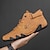 Χαμηλού Κόστους Ανδρικά χειροποίητα παπούτσια-Ανδρικά Μπότες Ρετρό Casual Μπότες Χειροποίητα Παπούτσια Περπάτημα Καθημερινό Καθημερινά Δέρμα Άνετο Μποτίνια Μοκασίνια Μαύρο Κίτρινο Μπλε Άνοιξη Φθινόπωρο