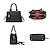 cheap Handbag &amp; Totes-Women&#039;s Handbag Crossbody Bag Shoulder Bag PU Leather Office Daily Pendant Chain Embossed Solid Color Wine Red Rubber powder Black
