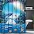 billige Dusjforheng-hav serien dusjforheng med kroker til bad,fargerikt malt tre dusjforheng planke rustikk gårdshus tre vintage låvedør baderomsinnredning sett polyester vanntett 12 pakke plastkroker