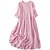 cheap Cotton &amp; Linen Dresses-Women&#039;s Casual Dress Cotton Linen Dress Linen Midi Dress Outdoor Daily Vacation Basic Classic Basic Crew Neck Spring Fall Autumn 3/4 Length Sleeve Loose Fit 2023 White Yellow Pink Plain M L XL 2XL 3XL