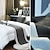 billiga Sängkläder Tillbehör-hotellsänglöpare, sänghalsduk, sängflagga, exklusivt modernt och enkelt hemvistelse, hotellsäng, svansskydd, lätt lyxsängöverdrag i europeisk stil, dubbelsidig