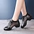 abordables Zapatillas de baile-Mujer Zapatillas de Baile Practica Trainning Zapatos de baile Rendimiento Exterior Hip hop Zapatos de baile Profesional Suela Dividida Talón grueso Perla blanca Brillante Negro Negro