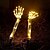 abordables Halloween en Plein Air-1 paire de décorations solaires d&#039;Halloween avec squelette éclairé de 45,7 cm, piquets à main, 40 lumières LED, figurine lumineuse, fête de vacances, décoration intérieure et extérieure pour jardin,