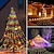 abordables lumières de Noël en plein air-guirlande lumineuse cascade 198 LED USB lumière d&#039;eau qui coule 9 bandes 2 mètres 8 modes d&#039;éclairage avec télécommande étanche adaptée pour fête chambre mur clignotant décoration intérieure