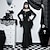 billige Historiske kostymer og vintagekostymer-Punk og gotisk Sexy kostyme Kjoler Cosplay kostyme Havfrue kjoler Morticia Addams Dame Halloween Fest / aften Klubb Kjole
