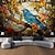 baratos tapeçarias de animais-Vitral pássaros pendurados tapeçaria arte de parede grande tapeçaria mural decoração fotografia pano de fundo cobertor cortina casa quarto sala de estar decoração