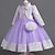 cheap Party Dresses-Kids Girls&#039; Party Dress Solid Color Graphic Long Sleeve Formal Performance Wedding Elegant Princess Beautiful Cotton Midi Party Dress Spring Fall Winter 2-8 Years Shrimp powder Champagne Sky Blue