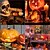 ieftine Halloween în interior-12 bucăți mini lumânări de dovleac lumini de lumânare fără flacără luminițe de ceai de dovleac de Ziua Recunoștinței lumini de ceai cu led lumânări de dovleac funcționate cu baterie toamna de
