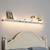 abordables Apliques de pared-estante de lámpara de pared larga minimalista, 60/80/100/120 cm lámpara de pared de fondo LED moderna sala de estar dormitorio mesita de noche, aplique de iluminación de pared interior de aluminio