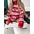cheap Spring&amp;Autumn Dress-Women&#039;s Casual Dress Sweater Dress Sheath Dress Warm Mini Dress Outdoor Christmas Casual Daily Animal Geometric Print Long Sleeve Turtleneck 2023 Loose Fit Red Gray S M L XL