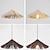 abordables Design Lanterne-Lampes suspendues en rotin, luminaire décoratif d&#039;intérieur, idéal pour un salon, une chambre à coucher, un café, un bar, un abat-jour en tissage, 110-240v