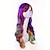 abordables Perruques de carnaval-perruque synthétique bouclée frange soignée perruque longue vin rouge noir a1 cheveux synthétiques blonds design à la mode pour femmes mignon cosplay bleu violet vert perruques de carnaval
