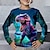 abordables t-shirts 3d pour garçon-Garçon 3D Dinosaure Tee-shirts manche longue 3D effet Automne Hiver Sportif Mode Vêtement de rue Polyester Enfants 3-12 ans Col Ras du Cou Extérieur Casual du quotidien Standard