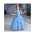 Χαμηλού Κόστους Στολές με Θέμα Ταινίες &amp; TV-Frozen Πριγκίπισσα Έλσα Φόρεμα κορίτσι λουλουδιών Στολή θεματικού πάρτι Φορέματα από Τούλι Κοριτσίστικα Στολές Ηρώων Ταινιών Στολές Ηρώων Απόκριες Μπλε 1 Μπλε Ουρανί Απόκριες Μασκάρεμα