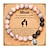 preiswerte Tragbare Accessoires-Modisches rosafarbenes Zebra-Liebesanhänger-Armband, handgefertigtes Perlen-Festival-Geschenkkarte, rosafarbenes Zebra-Armband