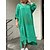 cheap Design Dress-Women&#039;s Plus Size Curve Solid Color Casual Dress Hoodie Dress Long Sleeve Midi Dress Hooded Pocket Split Outdoor Fashion Yellow Green Fall Winter L XL XXL 3XL 4XL