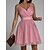 cheap Party Dresses-Women&#039;s Mini Dress Party Dress Cocktail Dress Wedding Guest Dress Pink Red Beige Pure Color Sleeveless Fall Winter Autumn Ruched Fashion Spaghetti Strap Slim Wedding Guest Vacation 2023 S M L XL