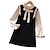 cheap Dresses-Kids Girls&#039; Dress Sweater Dress Solid Color Long Sleeve School Casual Adorable Daily Cotton Fall Winter 7-13 Years Black Pink Red