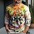 cheap Long Sleeve-Graphic Skull Fashion Designer Casual 3D Print Men&#039;s Sports Outdoor Holiday Going out T shirt Tee T shirt Black Orange Green Crew Neck Long Sleeve Shirt Spring &amp;  Fall Clothing Apparel S M L XL 2XL