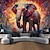 ieftine tapiserii animale-pictură elefant colorat boho tapiserie agățată artă de perete tapiserie mare decor mural fotografie fundal pătură perdea acasă dormitor sufragerie decor