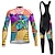 cheap Men&#039;s Clothing Sets-21Grams Men&#039;s Cycling Jersey with Bib Tights Long Sleeve Mountain Bike MTB Road Bike Cycling Winter Violet Pink Blue Graphic Bike Quick Dry Moisture Wicking Spandex Sports Graphic Clothing Apparel