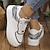 ieftine Adidași de Damă-Pentru femei Adidași Papuci din Pânză pantofi albi Mărime Plus Size Adidași cu platformă În aer liber Zilnic Culoare solidă Vară Toc Platformă Epocă Modă Casual Alergare Pânză Dantelat Negru Alb Bej