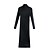 cheap Spring&amp;Autumn Dress-Women&#039;s Casual Dress Sweater Dress Bodycon Split Midi Dress Fashion Streetwear Outdoor Street Daily Long Sleeve Stand Collar Loose Fit 2023 Black Blue Brown Color S M Size